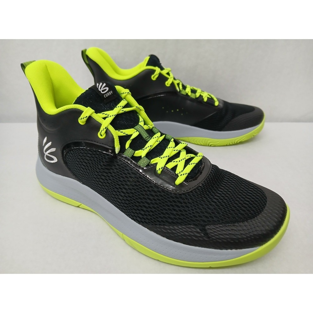 Under Armour Mens Steph Curry 3Z6 Basketball Shoe 3025090-001 Black Yellow Sz 13